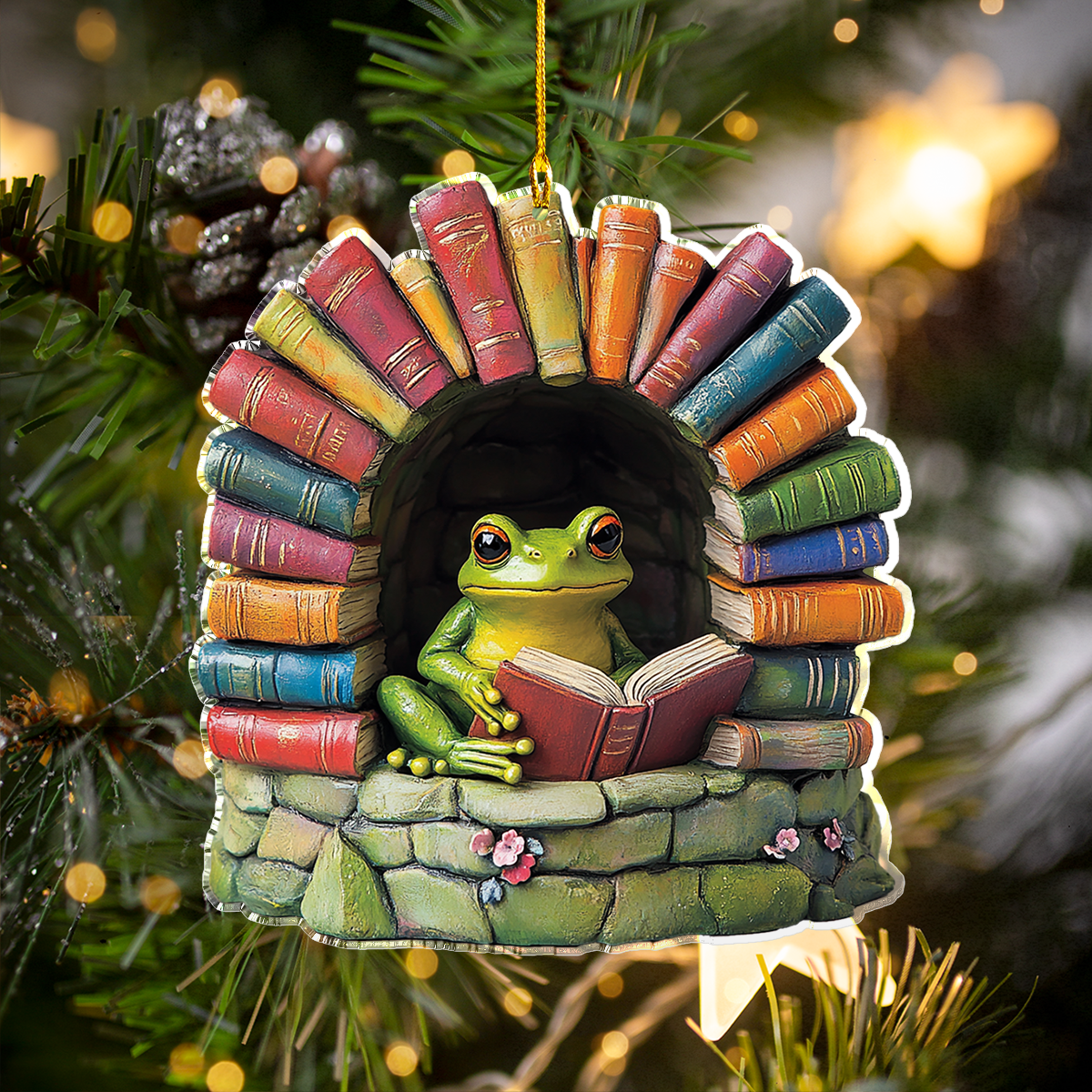 Shineful 2D Acrylic Ornament - Whimsical Readers: Animal Adventures in Books