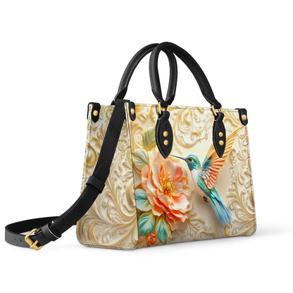 Shineful Leather Bag Golden Bloom Hummingbird