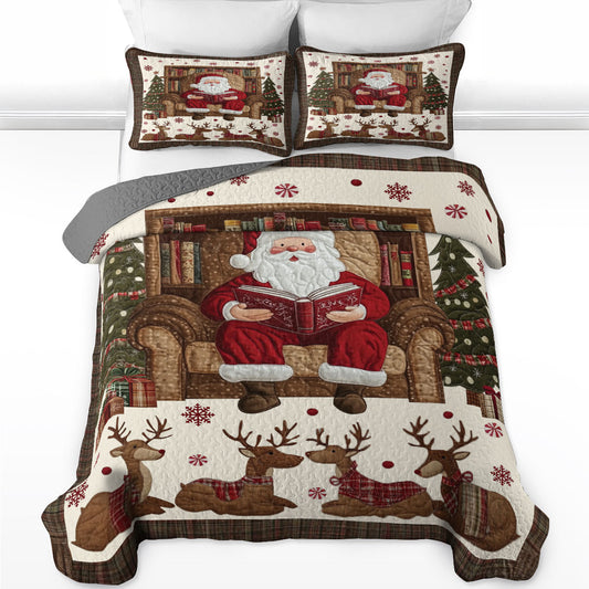 Shineful All Season Quilt 3-Piece Set - Santa's Cozy Storytime