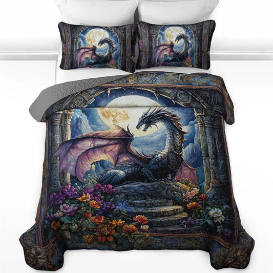 Shineful All Season Quilt 3-Piece Set Moonlit Guardian