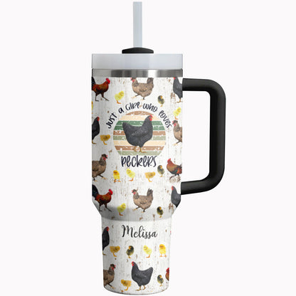 Chicken Tumbler Shineful Just A Girl Who Loves Peckers