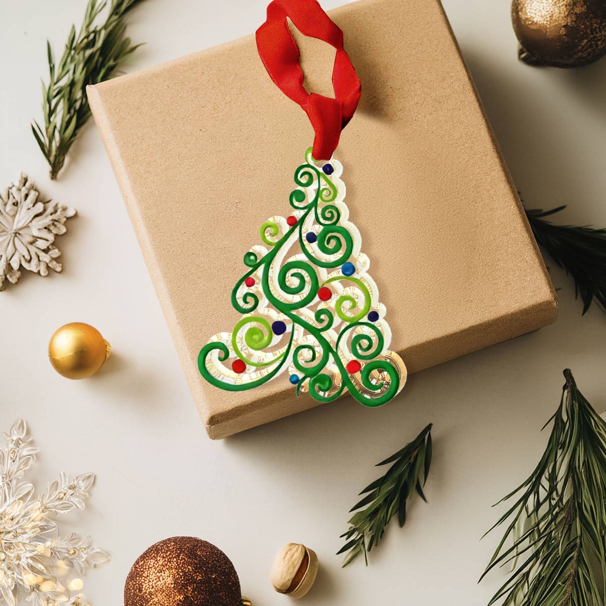 Shineful Acrylic Ornament Christmas Tree Elegance