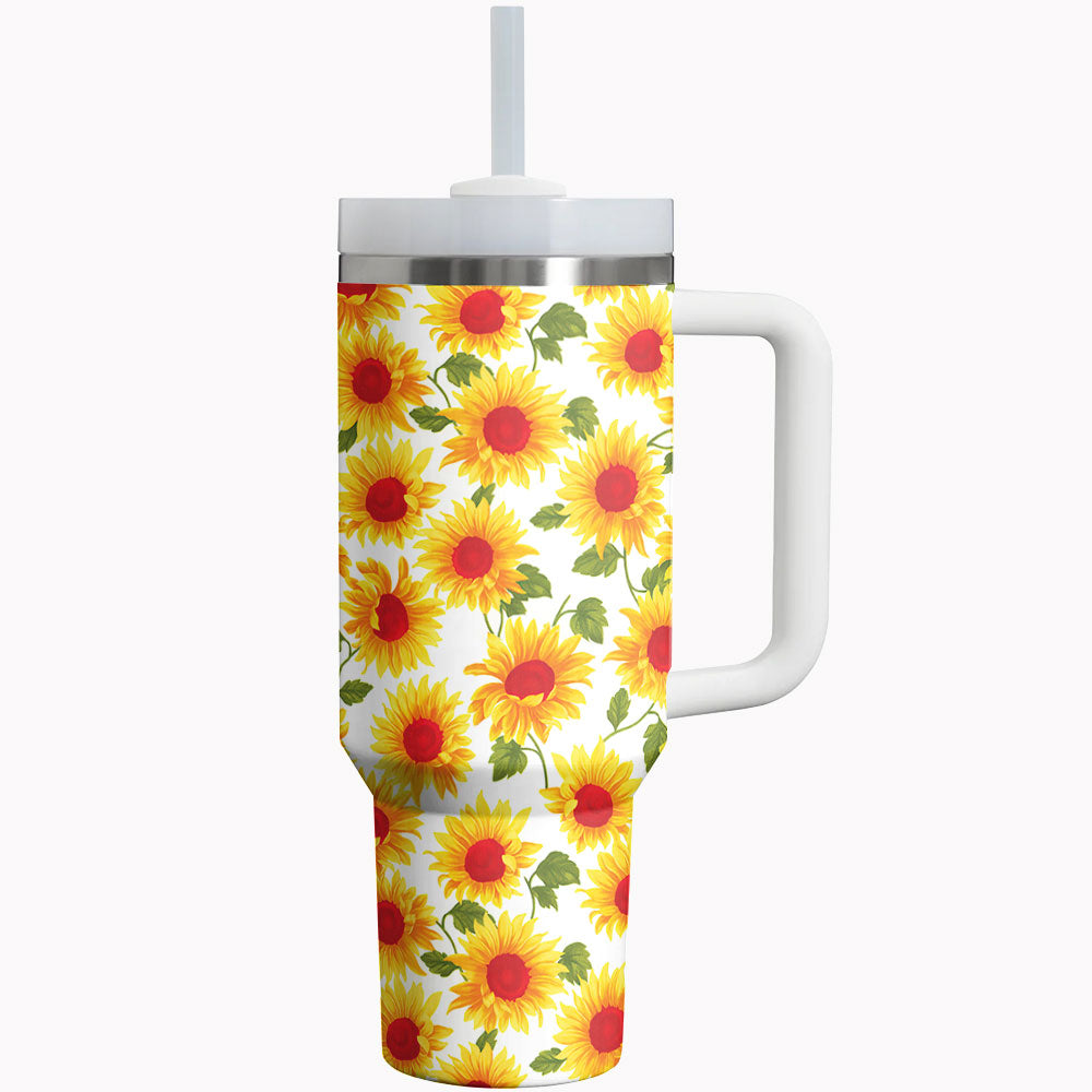 Shineful Tumbler Sunflower Pattern