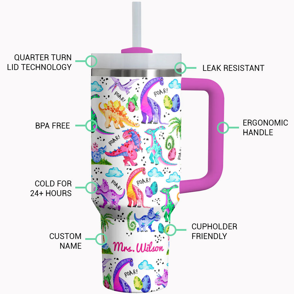 Dinosaur Shineful Tumbler Rainbow Rex