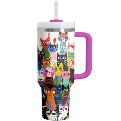 Cat Tumbler Shineful Purrfectly Abstract