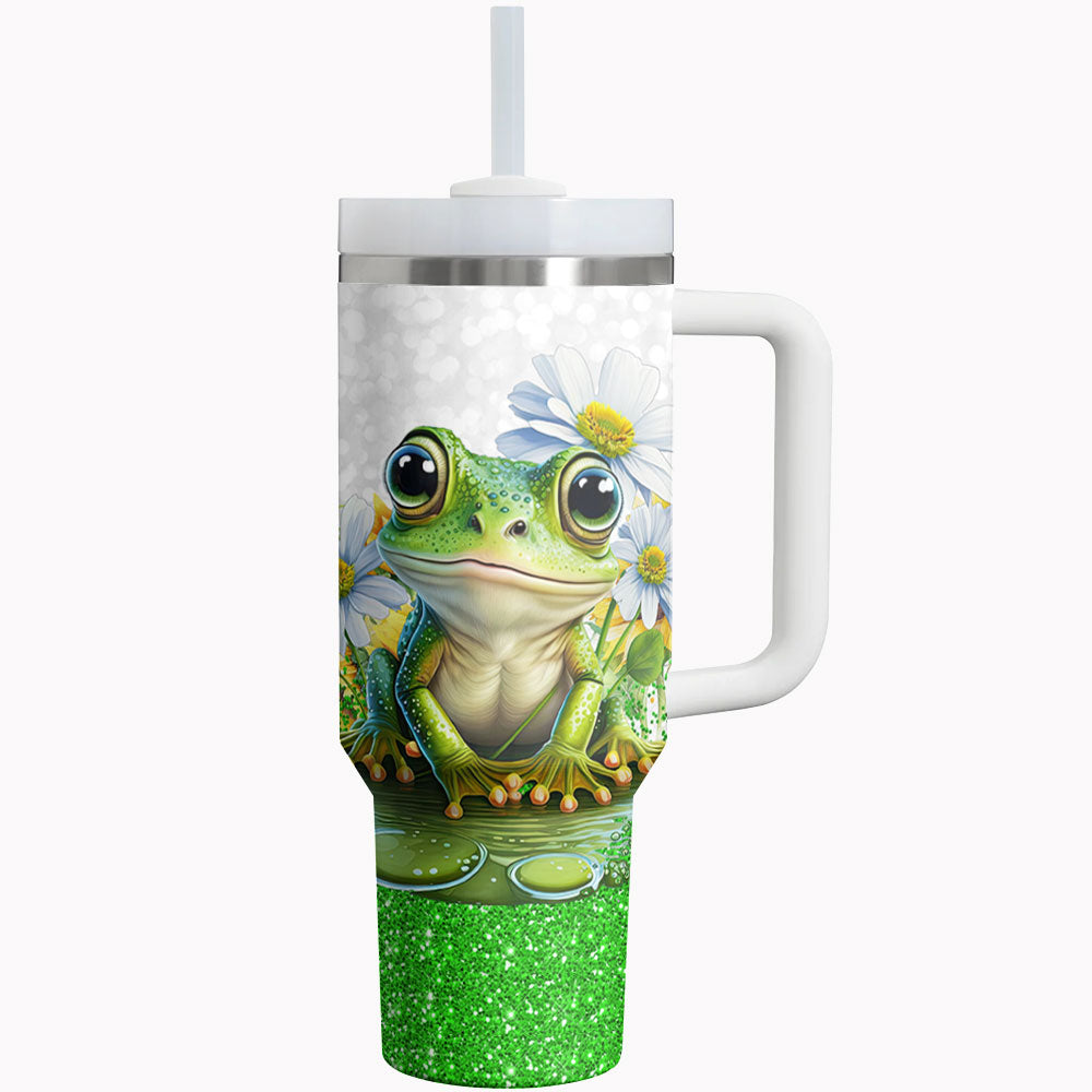 Frog Shineful Tumbler Hoppy Daisy