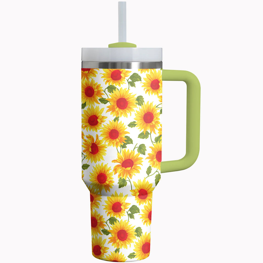 Shineful Tumbler Sunflower Pattern