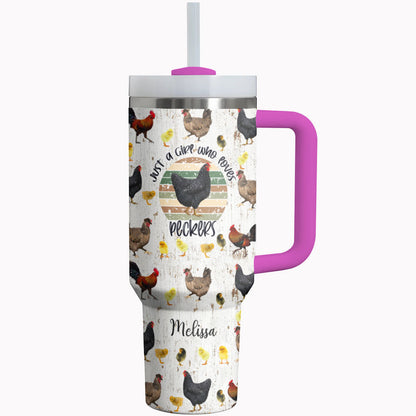 Chicken Tumbler Shineful Just A Girl Who Loves Peckers