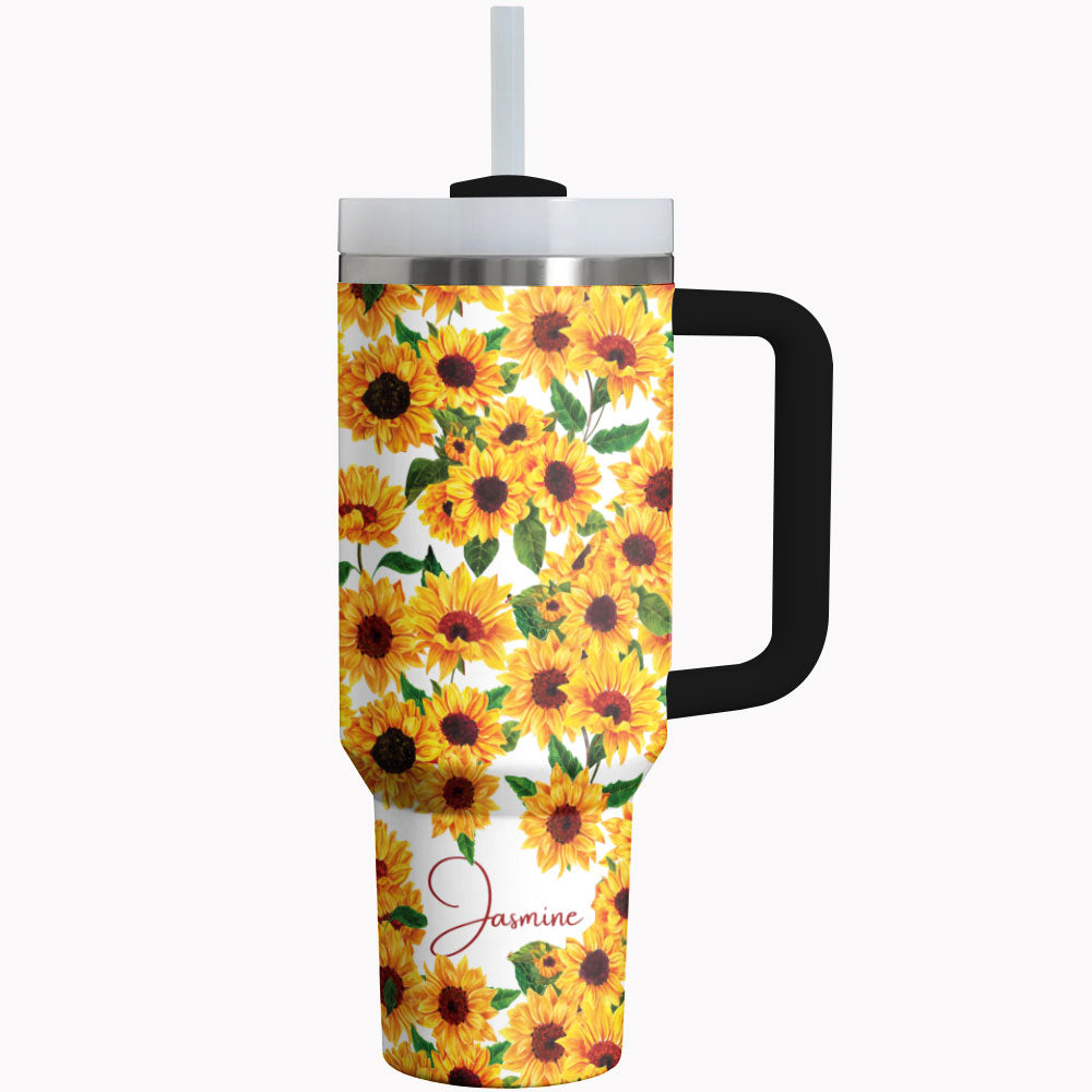 Shineful Tumbler Sunflower Personalized Brightful Sunflowers