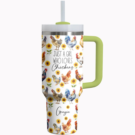 Poulet Tumbler Shineful Juste une fille qui aime les poulets