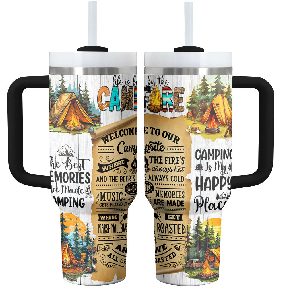 Camping Tumbler Shineful Welcome To Our Campsite