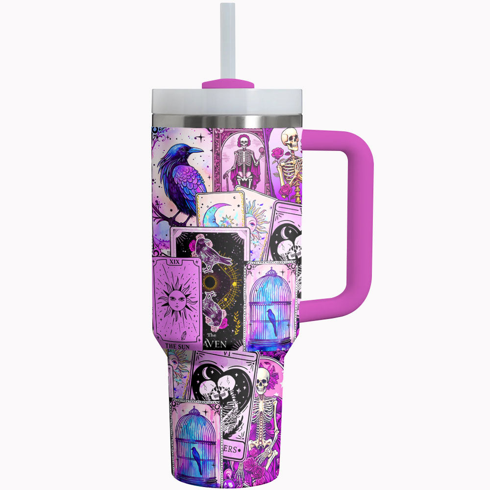 Tarot Shineful Tumbler Purple Mystic Skulls Tarot