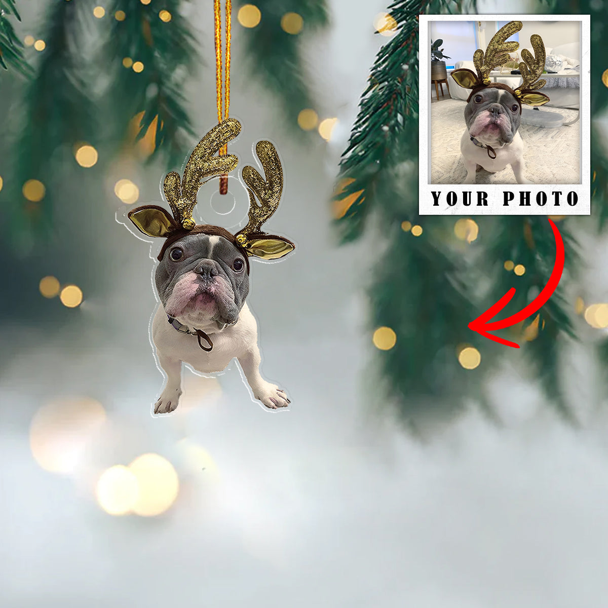 Dog Shineful® Decoration Ornament Personalized Upload Photo Mn8