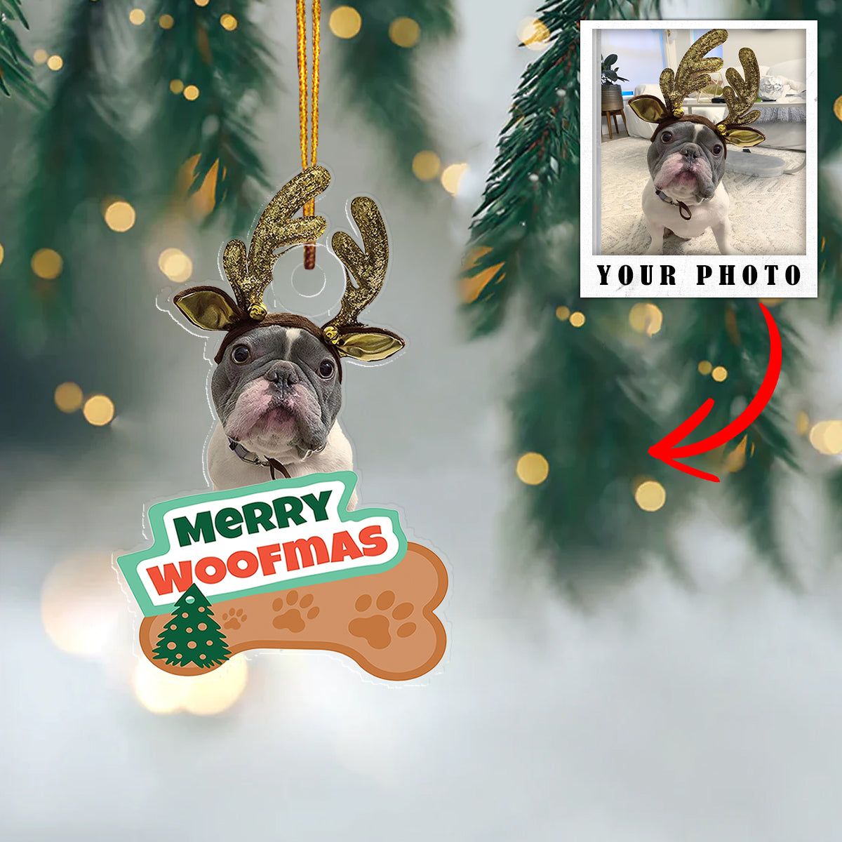 Dog Shineful® Decoration Ornament Personalized Upload Photo Mn8