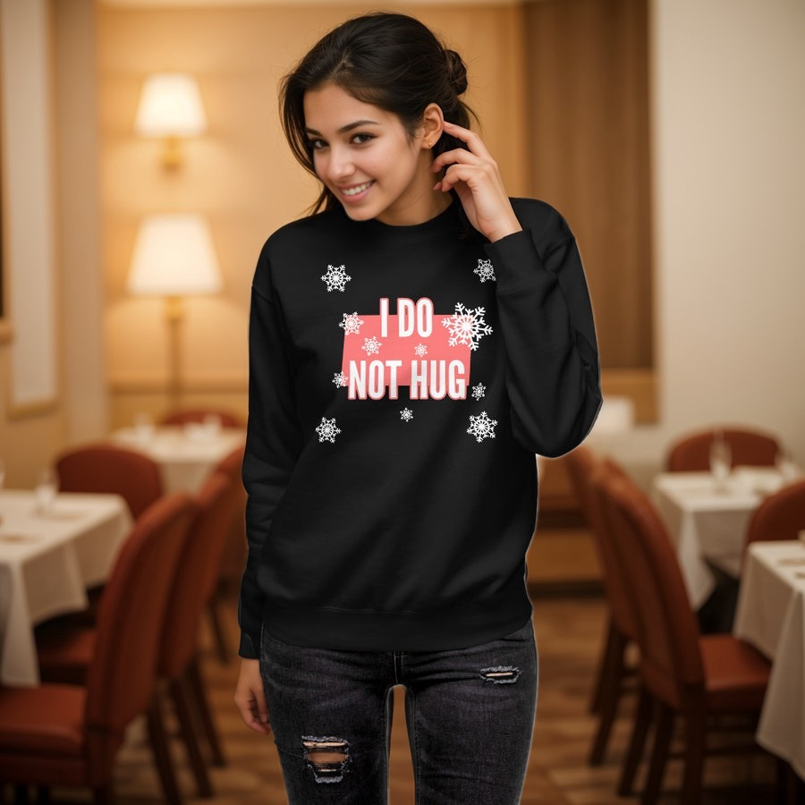 Shineful Sweatshirts 2D Funny Anti-Hug Christmas