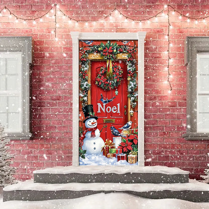 Shineful Door Cover Festive Snowman