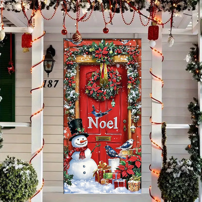 Shineful Door Cover Festive Snowman