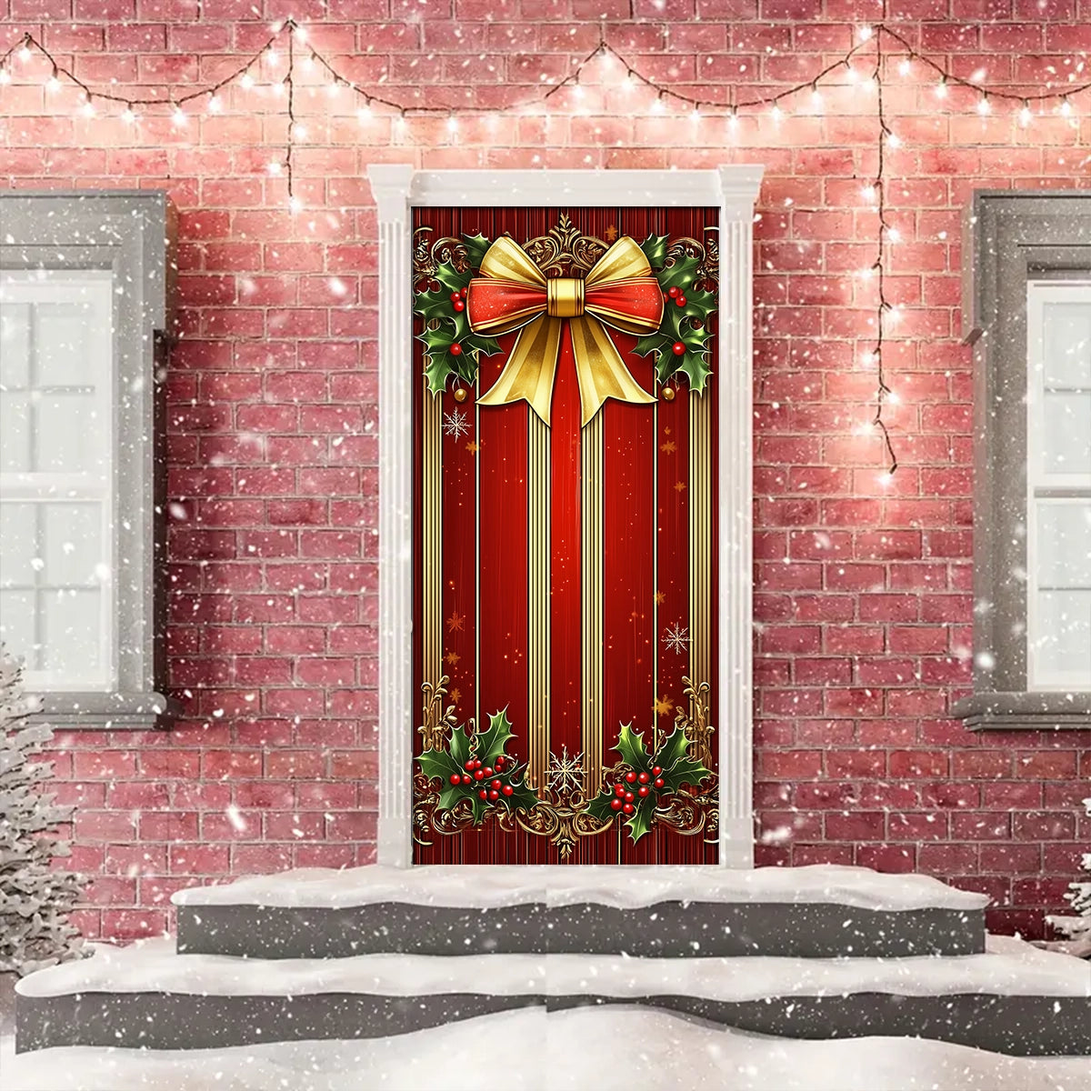 Shineful Door Cover Christmas Card Background