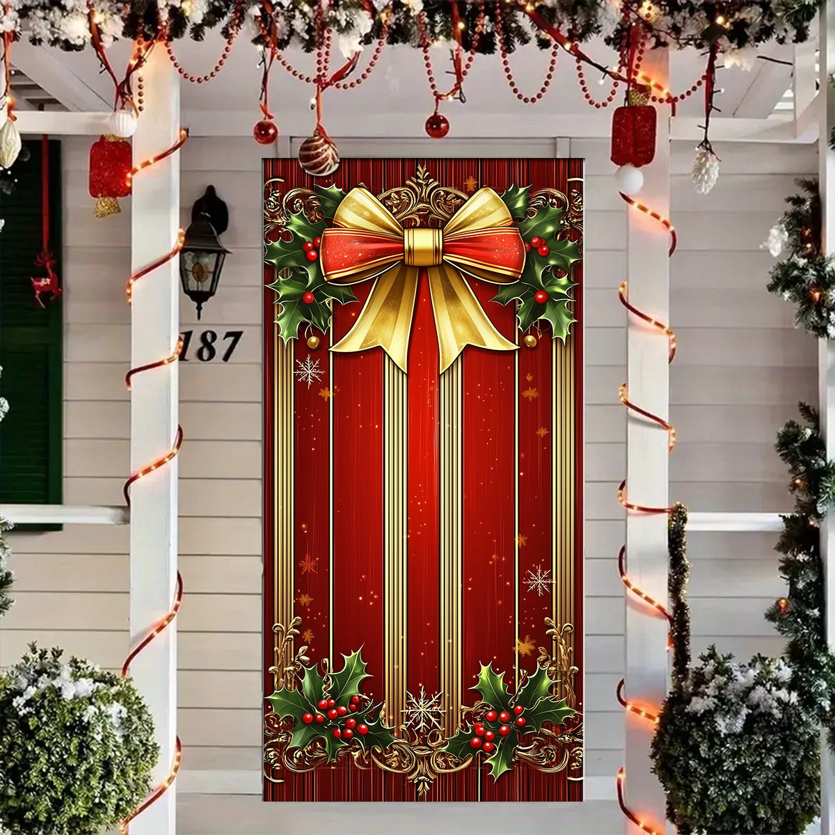 Shineful Door Cover Christmas Card Background