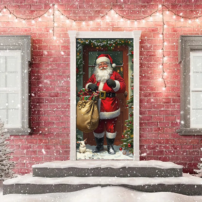 Shineful Door Cover Santa Claus Standing