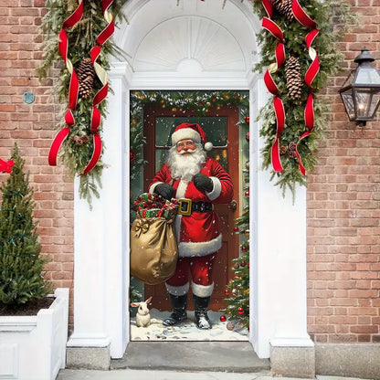 Shineful Door Cover Santa Claus Standing