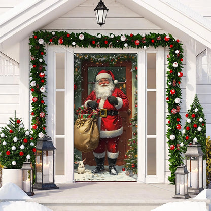 Shineful Door Cover Santa Claus Standing