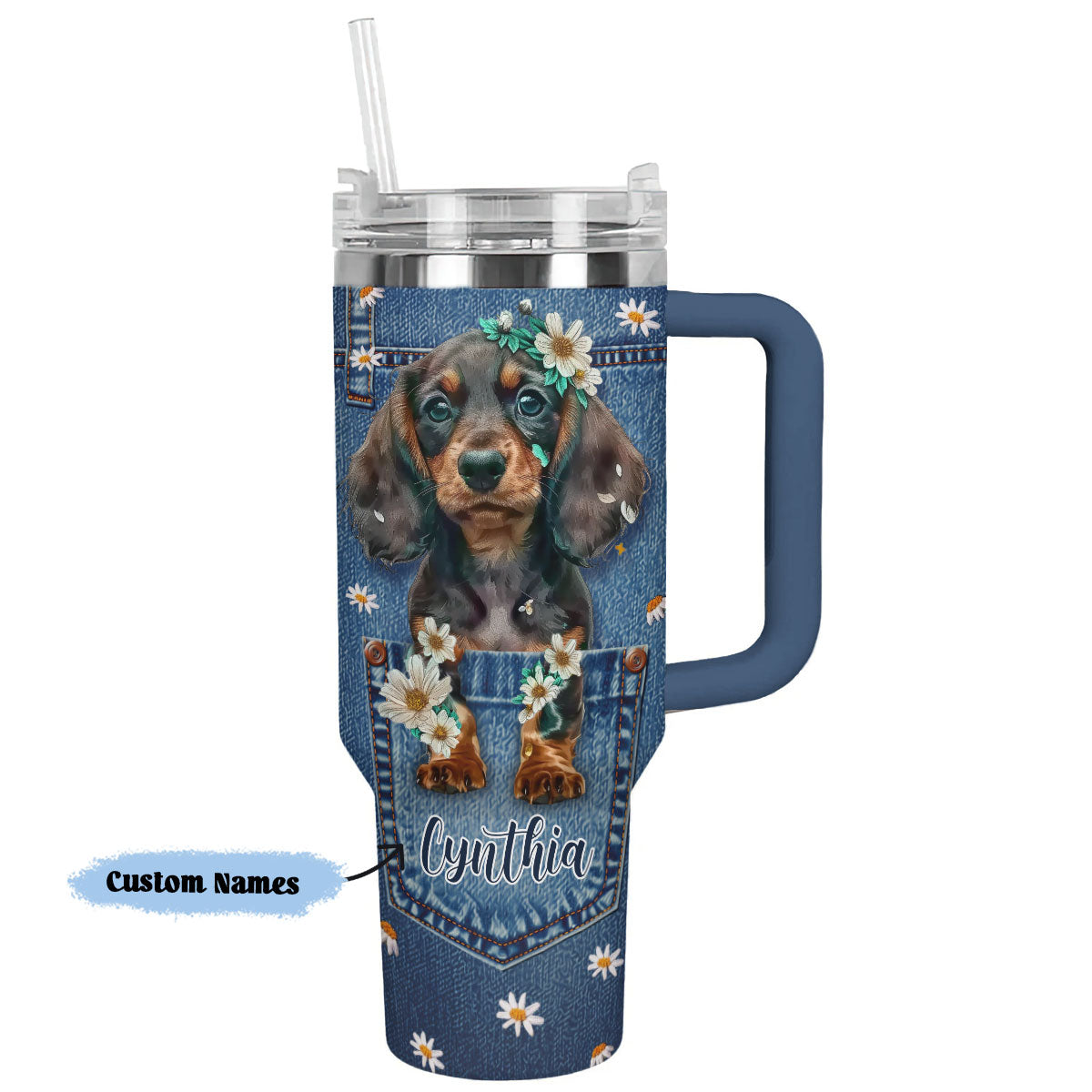 Shineful Tumbler Personalized Doxie in My Pocket