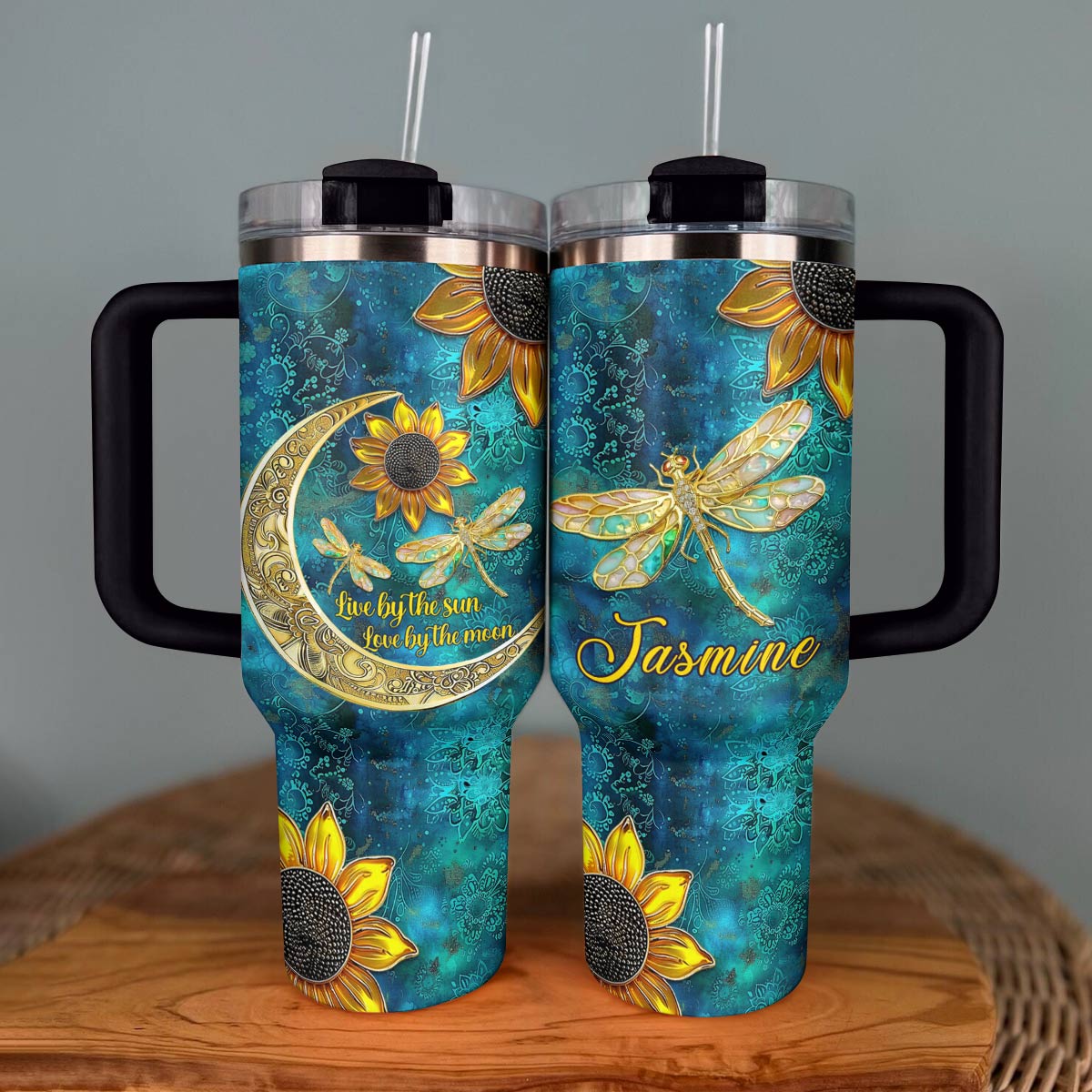 Shineful Tumbler Personalized Live By The Sun Love By The Moon Lovely