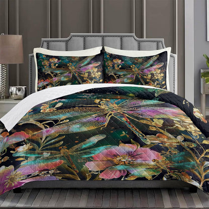 Shineful All Season Quilt 3-teiliges Set Natur Mysteriöse Libellen 