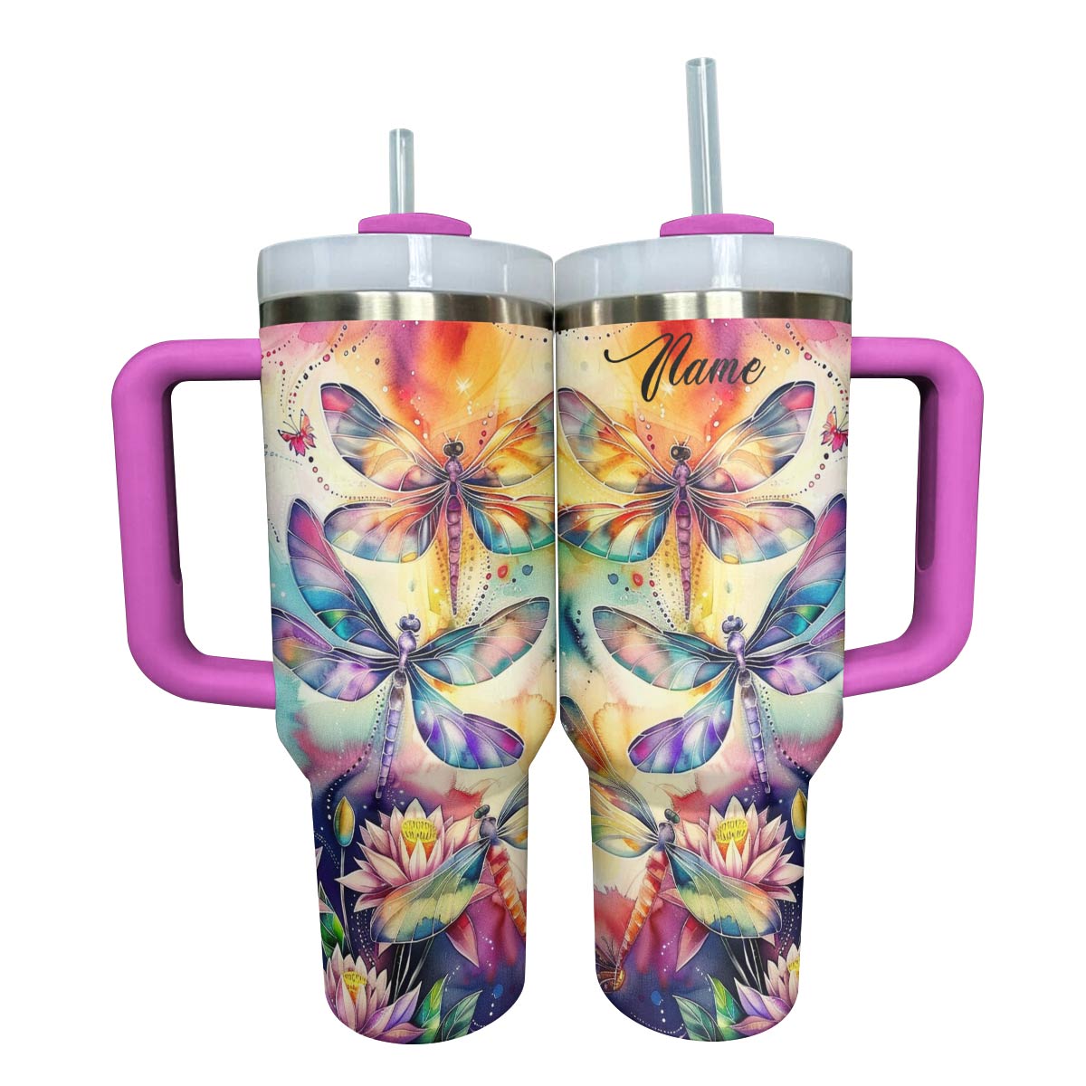 Shineful Personalized Tumbler Charming Dragonflies