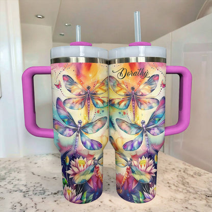 Shineful Personalized Tumbler Charming Dragonflies