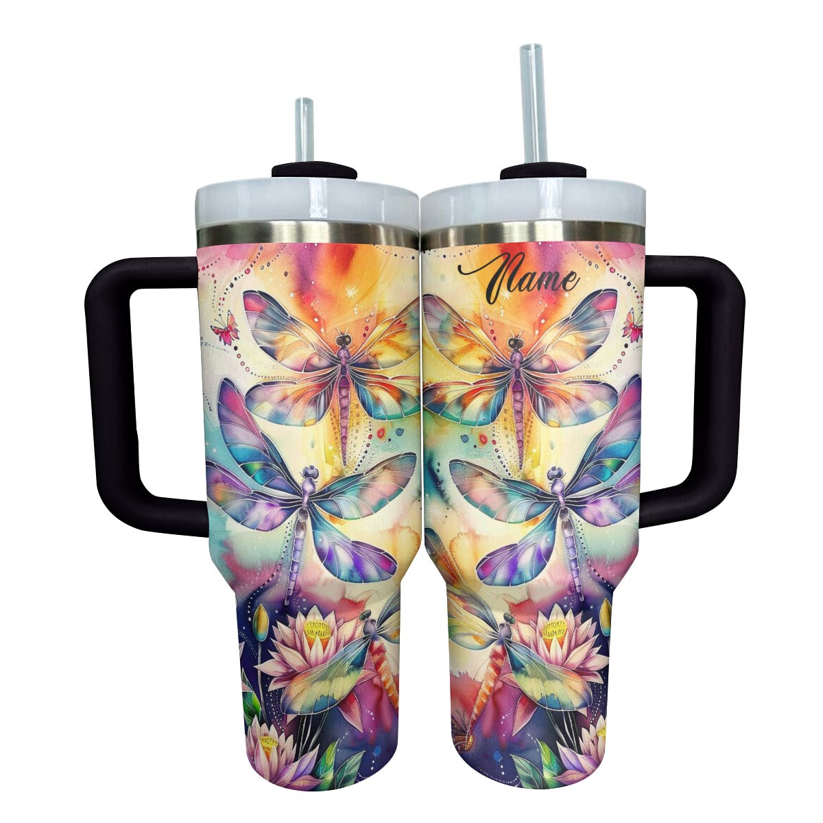 Shineful Personalized Tumbler Charming Dragonflies