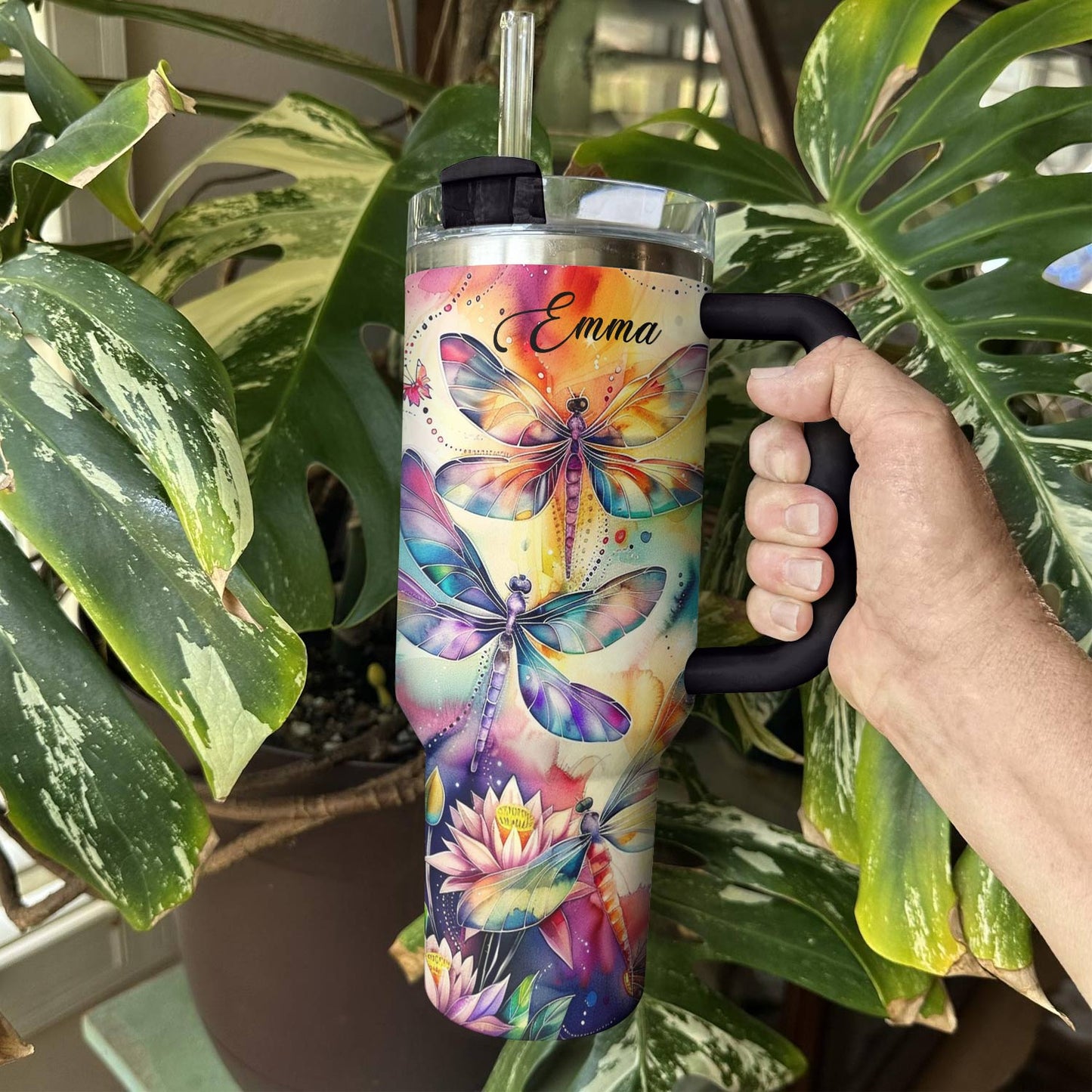 Shineful Personalized Tumbler Charming Dragonflies