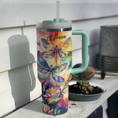 Shineful Personalized Tumbler Charming Dragonflies