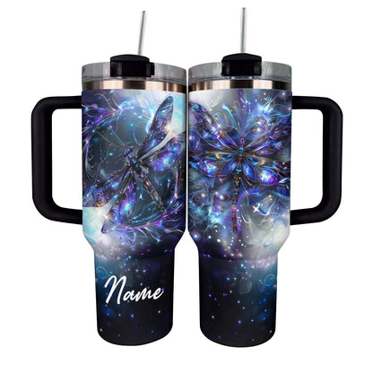 Shineful Tumbler Personlized Sparkling Dragonflies