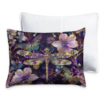 Shineful All Season Quilt 3-Piece Set Mysterious Dragonflies