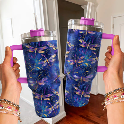 Shineful Tumbler Starry Night Dragonfly