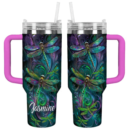 Shineful Tumbler Personalized Night Whirl Dragonfly