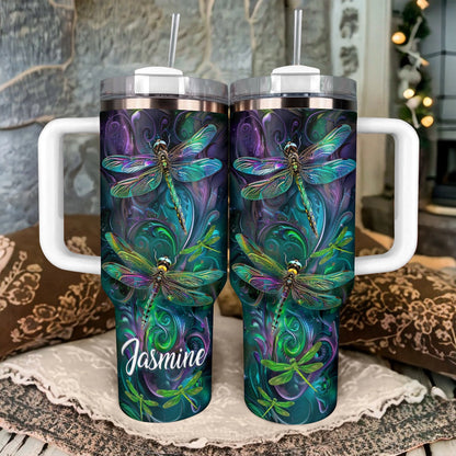 Shineful Tumbler Personalized Night Whirl Dragonfly