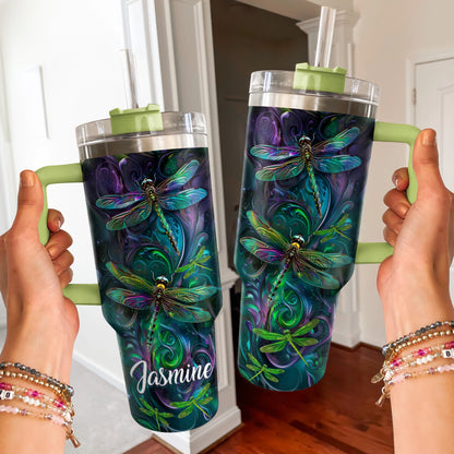 Shineful Tumbler Personalized Night Whirl Dragonfly