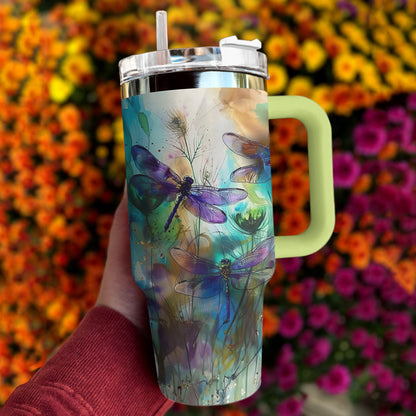 Dragonfly 40 Oz Shineful™ Tumbler Attractive Nature Mn8 40Oz