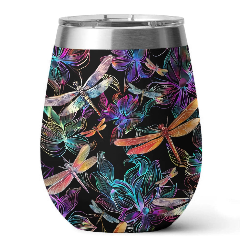 Shineful Wine Tumbler Mystery Dragonfly