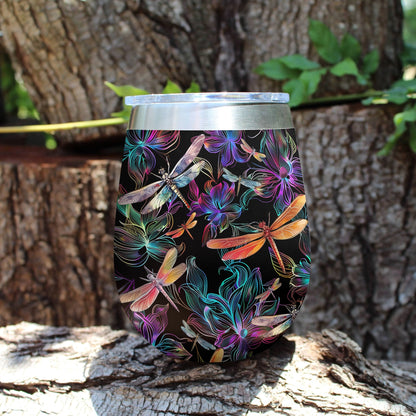 Shineful Wine Tumbler Mystery Dragonfly