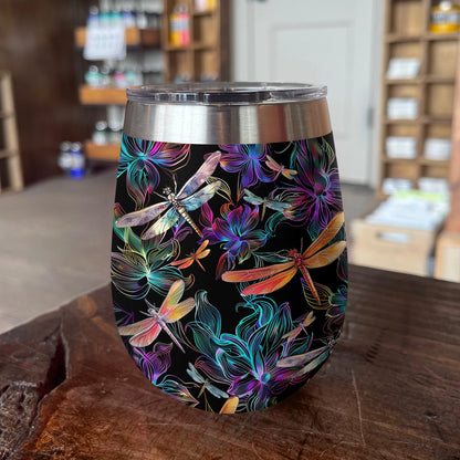 Shineful Wine Tumbler Mystery Dragonfly