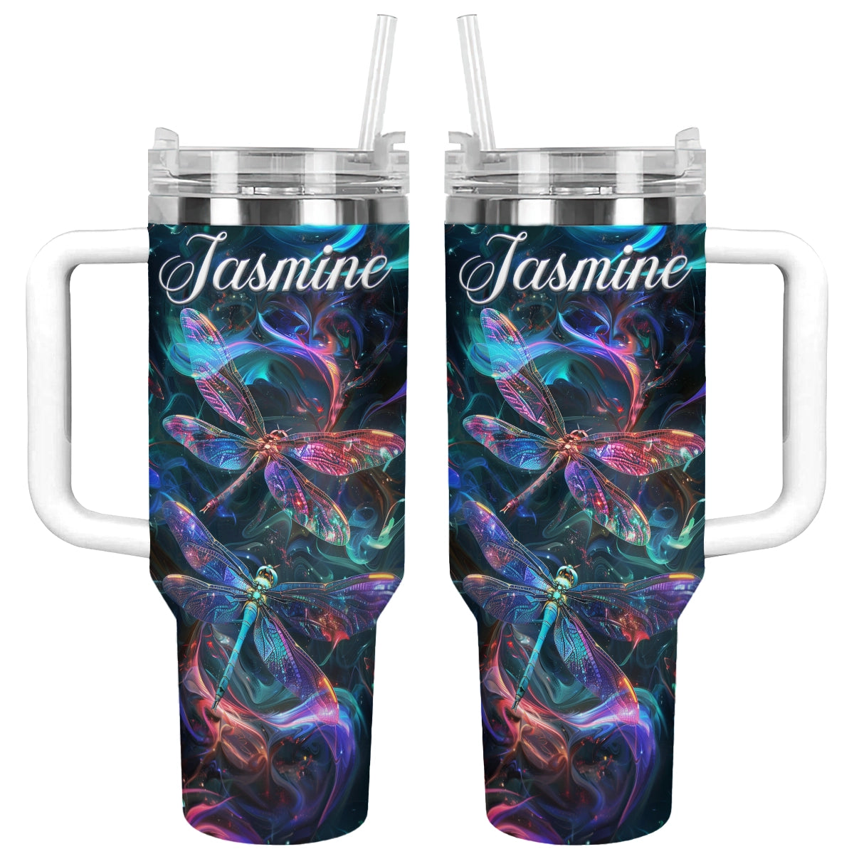 Shineful Tumbler Personalized Vibrant Dragonfly