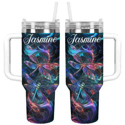 Shineful Tumbler Personalized Vibrant Dragonfly