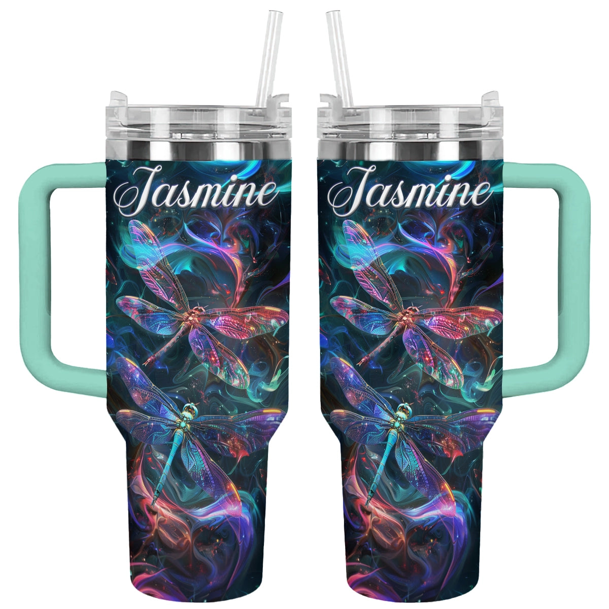 Shineful Tumbler Personalized Vibrant Dragonfly