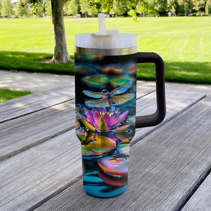 Shineful Tumbler Dragonfly Lotus Serenity