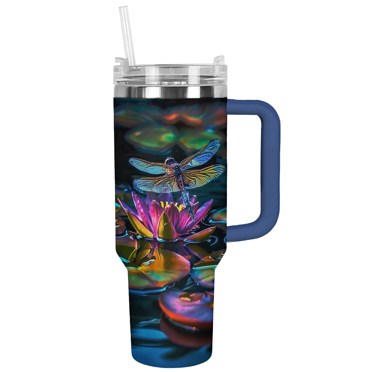 Shineful Tumbler Dragonfly Lotus Serenity