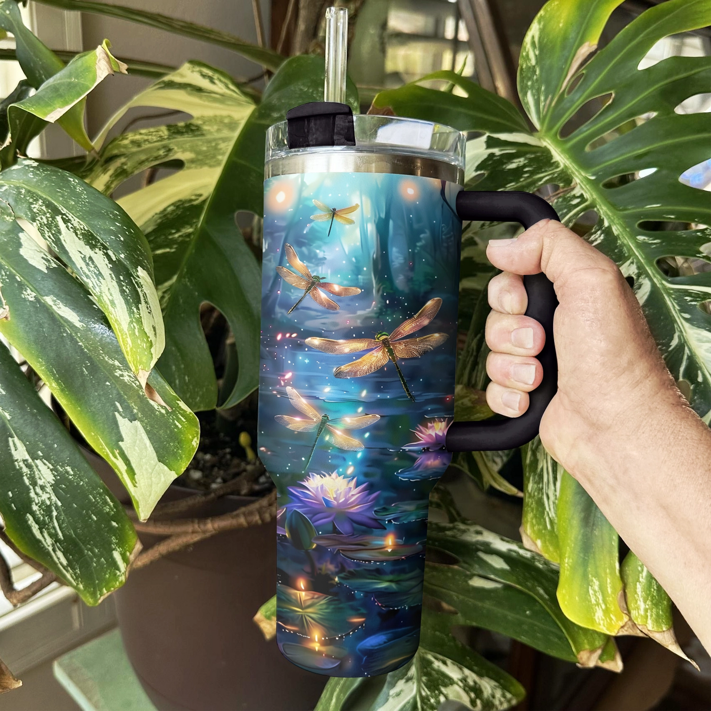 Shineful Tumbler Dragonfly Dreamscape Delight